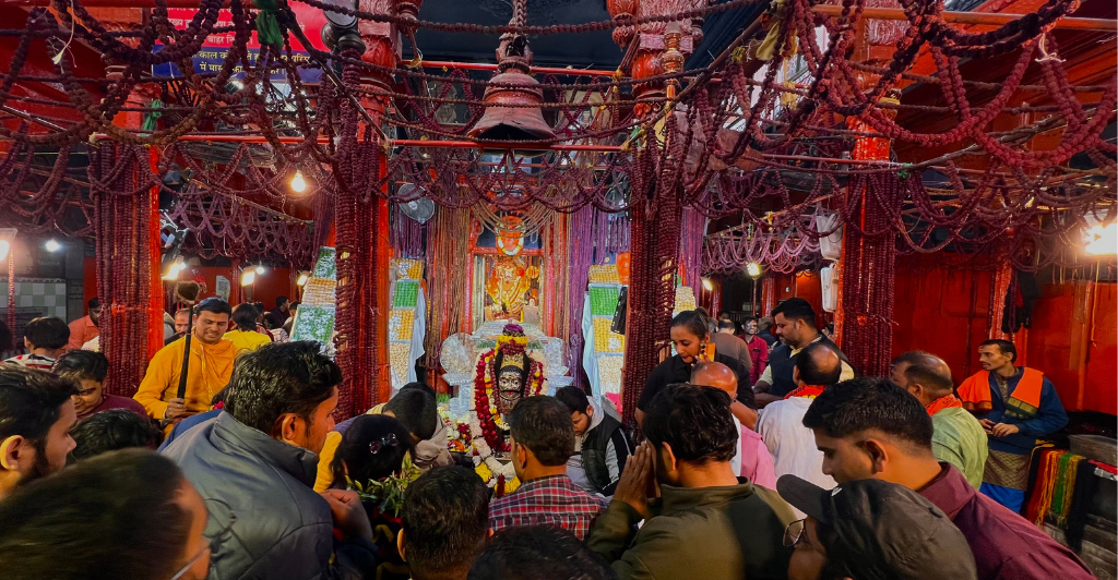 Praying to Kaal Bhairav in Varanasi