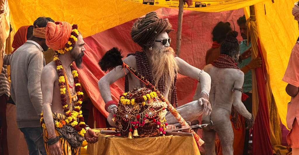 The Naga and Kinnar Akhada at Mahakumbh